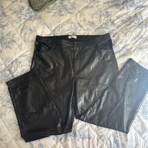 Abercrombie & Fitch Black Leather Pants